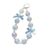 Maxbell Phone Charm Phone Keychains Purse Backpack Accessory for Birthday Gift Woman argent