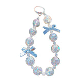 Maxbell Phone Charm Phone Keychains Purse Backpack Accessory for Birthday Gift Woman argent
