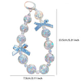 Maxbell Phone Charm Phone Keychains Purse Backpack Accessory for Birthday Gift Woman argent