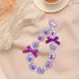 Maxbell Phone Charm Phone Keychains Purse Backpack Accessory for Birthday Gift Woman violet