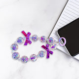 Maxbell Phone Charm Phone Keychains Purse Backpack Accessory for Birthday Gift Woman violet