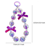 Maxbell Phone Charm Phone Keychains Purse Backpack Accessory for Birthday Gift Woman violet