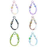 Maxbell Beaded Keychain Pendant Cute Keychain Wristlet for Women Gift Backpack Purse Pink