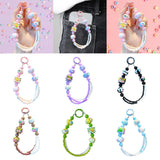Maxbell Beaded Keychain Pendant Cute Keychain Wristlet for Women Gift Backpack Purse Pink