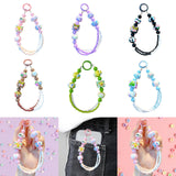 Maxbell Beaded Keychain Pendant Cute Keychain Wristlet for Women Gift Backpack Purse Pink