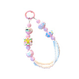 Maxbell Beaded Keychain Pendant Cute Keychain Wristlet for Women Gift Backpack Purse Pink