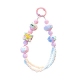 Maxbell Beaded Keychain Pendant Cute Keychain Wristlet for Women Gift Backpack Purse Pink