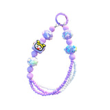 Maxbell Beaded Keychain Pendant Cute Keychain Wristlet for Women Gift Backpack Purse Purple