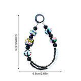 Maxbell Beaded Keychain Pendant Cute Keychain Wristlet for Women Gift Backpack Purse Black