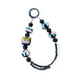 Maxbell Beaded Keychain Pendant Cute Keychain Wristlet for Women Gift Backpack Purse Black