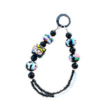 Maxbell Beaded Keychain Pendant Cute Keychain Wristlet for Women Gift Backpack Purse Black