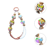 Maxbell Beaded Keychain Pendant Cute Keychain Wristlet for Women Gift Backpack Purse Brown
