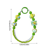 Maxbell Beaded Keychain Pendant Cute Keychain Wristlet for Women Gift Backpack Purse Green