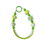 Maxbell Beaded Keychain Pendant Cute Keychain Wristlet for Women Gift Backpack Purse Green