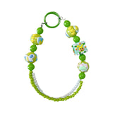 Maxbell Beaded Keychain Pendant Cute Keychain Wristlet for Women Gift Backpack Purse Green