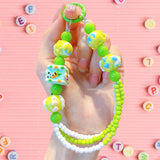 Maxbell Beaded Keychain Pendant Cute Keychain Wristlet for Women Gift Backpack Purse Green
