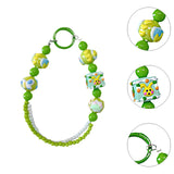 Maxbell Beaded Keychain Pendant Cute Keychain Wristlet for Women Gift Backpack Purse Green