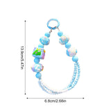 Maxbell Beaded Keychain Pendant Cute Keychain Wristlet for Women Gift Backpack Purse Blue