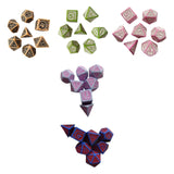Maxbell 7 Pieces Polyhedral Dices Set Mini Dices Party Game Dices for Bar Home Party Black