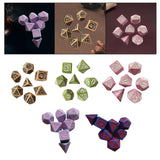 Maxbell 7 Pieces Polyhedral Dices Set Mini Dices Party Game Dices for Bar Home Party Black
