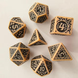 Maxbell 7 Pieces Polyhedral Dices Set Mini Dices Party Game Dices for Bar Home Party Black
