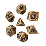 Maxbell 7 Pieces Polyhedral Dices Set Mini Dices Party Game Dices for Bar Home Party Black