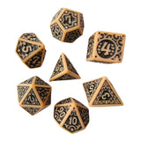 Maxbell 7 Pieces Polyhedral Dices Set Mini Dices Party Game Dices for Bar Home Party Black