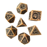 Maxbell 7 Pieces Polyhedral Dices Set Mini Dices Party Game Dices for Bar Home Party Black