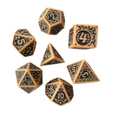 Maxbell 7 Pieces Polyhedral Dices Set Mini Dices Party Game Dices for Bar Home Party Black