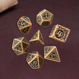 Maxbell 7 Pieces Polyhedral Dices Set Mini Dices Party Game Dices for Bar Home Party Black