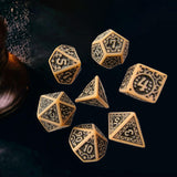Maxbell 7 Pieces Polyhedral Dices Set Mini Dices Party Game Dices for Bar Home Party Black