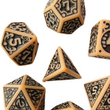 Maxbell 7 Pieces Polyhedral Dices Set Mini Dices Party Game Dices for Bar Home Party Black