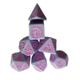 Maxbell 7 Pieces Polyhedral Dices Set Mini Dices Party Game Dices for Bar Home Party Purple