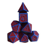 Maxbell 7 Pieces Polyhedral Dices Set Mini Dices Party Game Dices for Bar Home Party Red