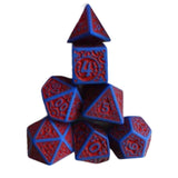 Maxbell 7 Pieces Polyhedral Dices Set Mini Dices Party Game Dices for Bar Home Party Red