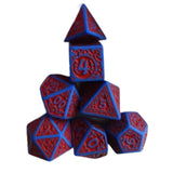 Maxbell 7 Pieces Polyhedral Dices Set Mini Dices Party Game Dices for Bar Home Party Red