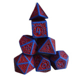 Maxbell 7 Pieces Polyhedral Dices Set Mini Dices Party Game Dices for Bar Home Party Red