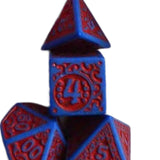 Maxbell 7 Pieces Polyhedral Dices Set Mini Dices Party Game Dices for Bar Home Party Red