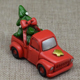 Maxbell Red Christmas Truck Pickup Truck Car Model for Farmhouse Storage Centerpiece