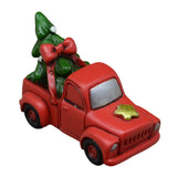 Maxbell Red Christmas Truck Pickup Truck Car Model for Farmhouse Storage Centerpiece