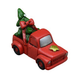 Maxbell Red Christmas Truck Pickup Truck Car Model for Farmhouse Storage Centerpiece