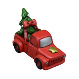 Maxbell Red Christmas Truck Pickup Truck Car Model for Farmhouse Storage Centerpiece