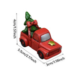 Maxbell Red Christmas Truck Pickup Truck Car Model for Farmhouse Storage Centerpiece