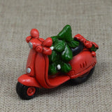 Maxbell Christmas Motorcycle with Christmas Tree for Bedside Table Farmhouse Shelves