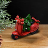Maxbell Christmas Motorcycle with Christmas Tree for Bedside Table Farmhouse Shelves