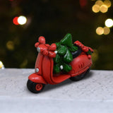 Maxbell Christmas Motorcycle with Christmas Tree for Bedside Table Farmhouse Shelves