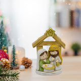 Maxbell Nativity Figurine Set Resin Craft Holy Family Figurine for Table Indoor Home