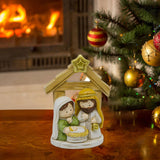 Maxbell Nativity Figurine Set Resin Craft Holy Family Figurine for Table Indoor Home
