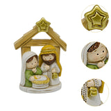 Maxbell Nativity Figurine Set Resin Craft Holy Family Figurine for Table Indoor Home