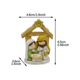 Maxbell Nativity Figurine Set Resin Craft Holy Family Figurine for Table Indoor Home